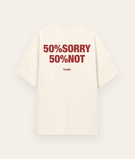 50% Sorry Tee - flat