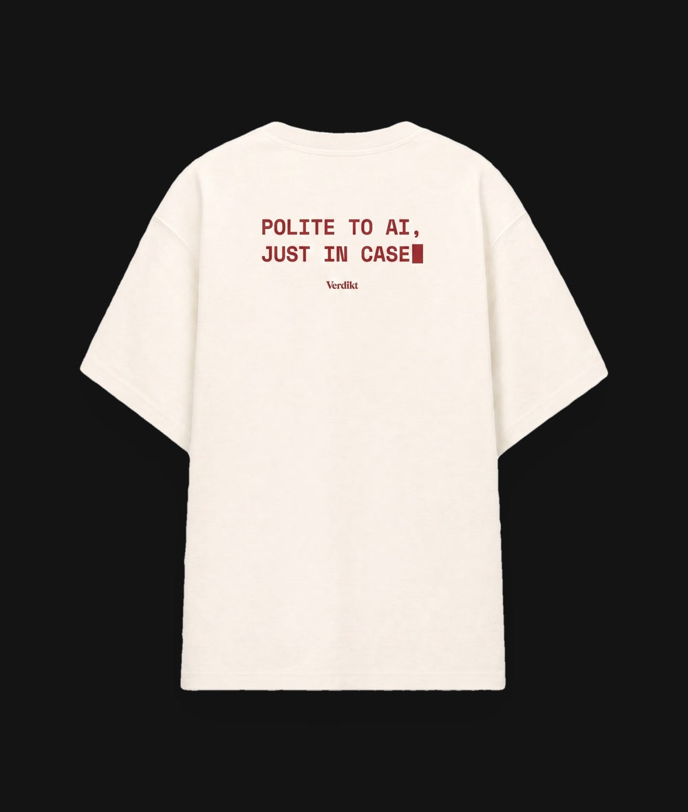 Polite To AI Tee - flat dark