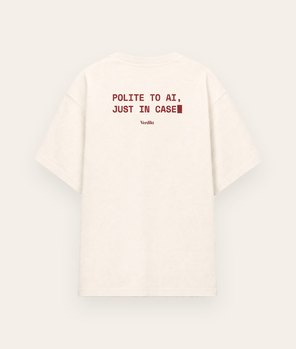 Polite To AI Tee - flat