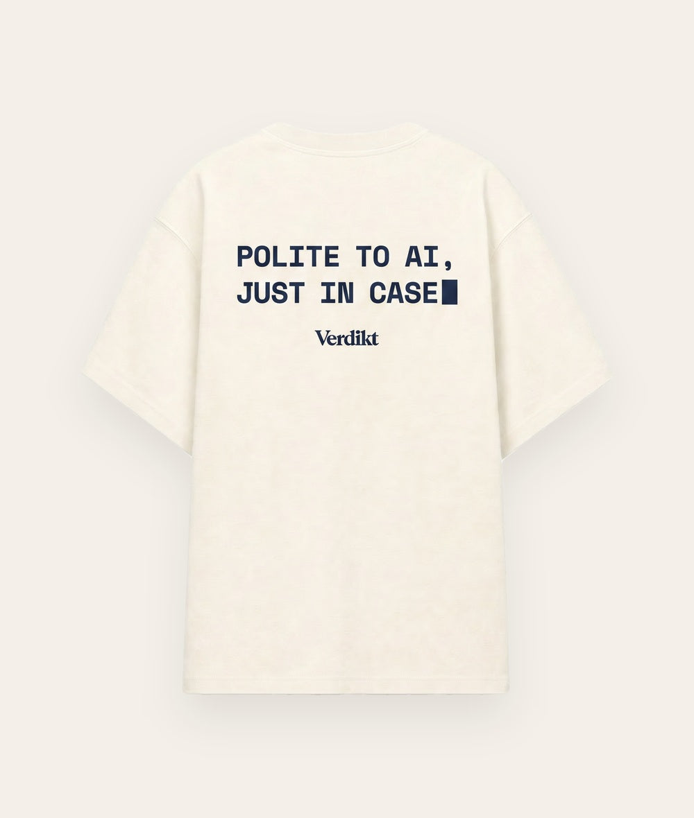 Polite To AI Tee - flat