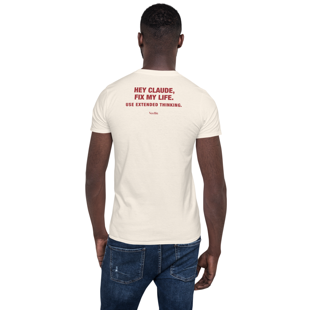 VERDIKT tee - natural - back print