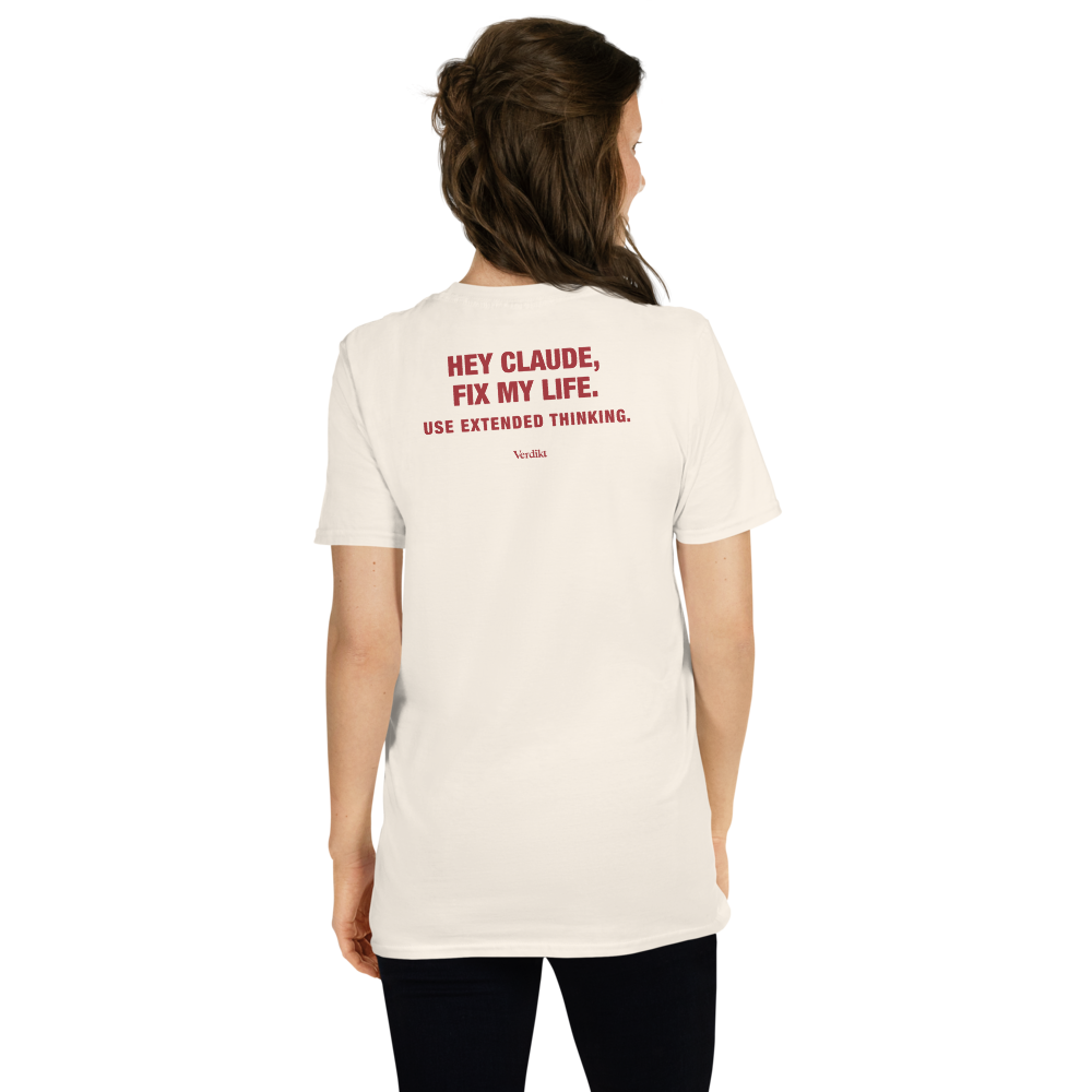 VERDIKT tee - natural - back print