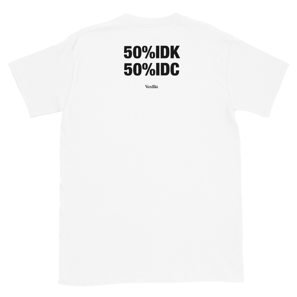 VERDIKT tee - white - back print