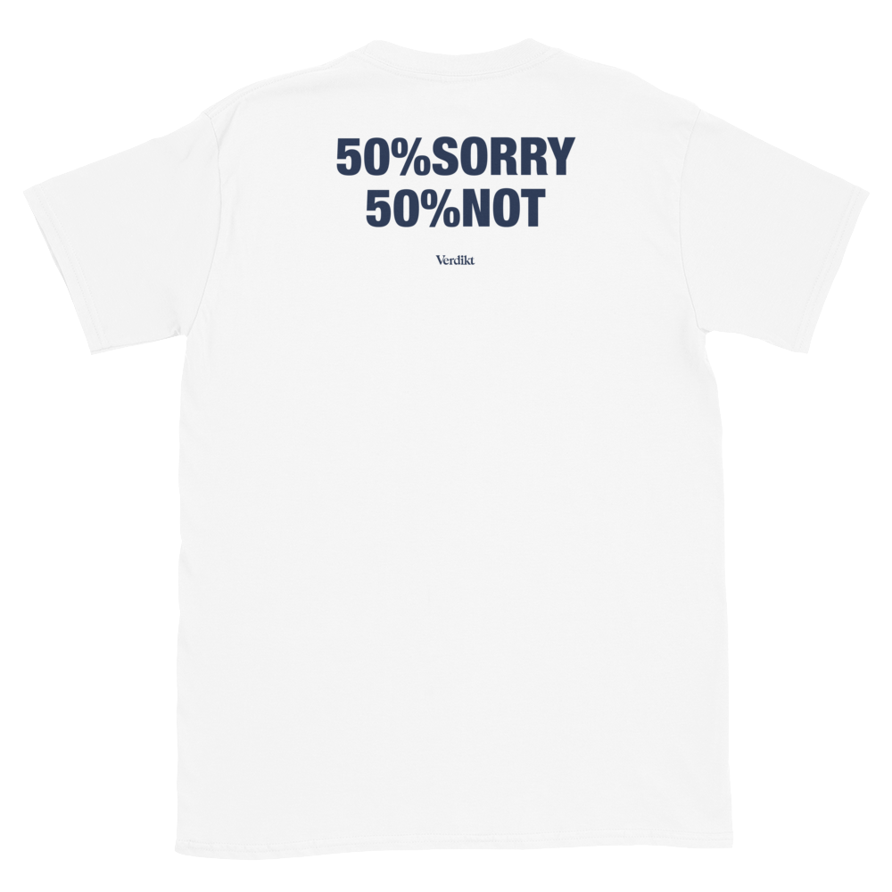 VERDIKT tee - white - back print