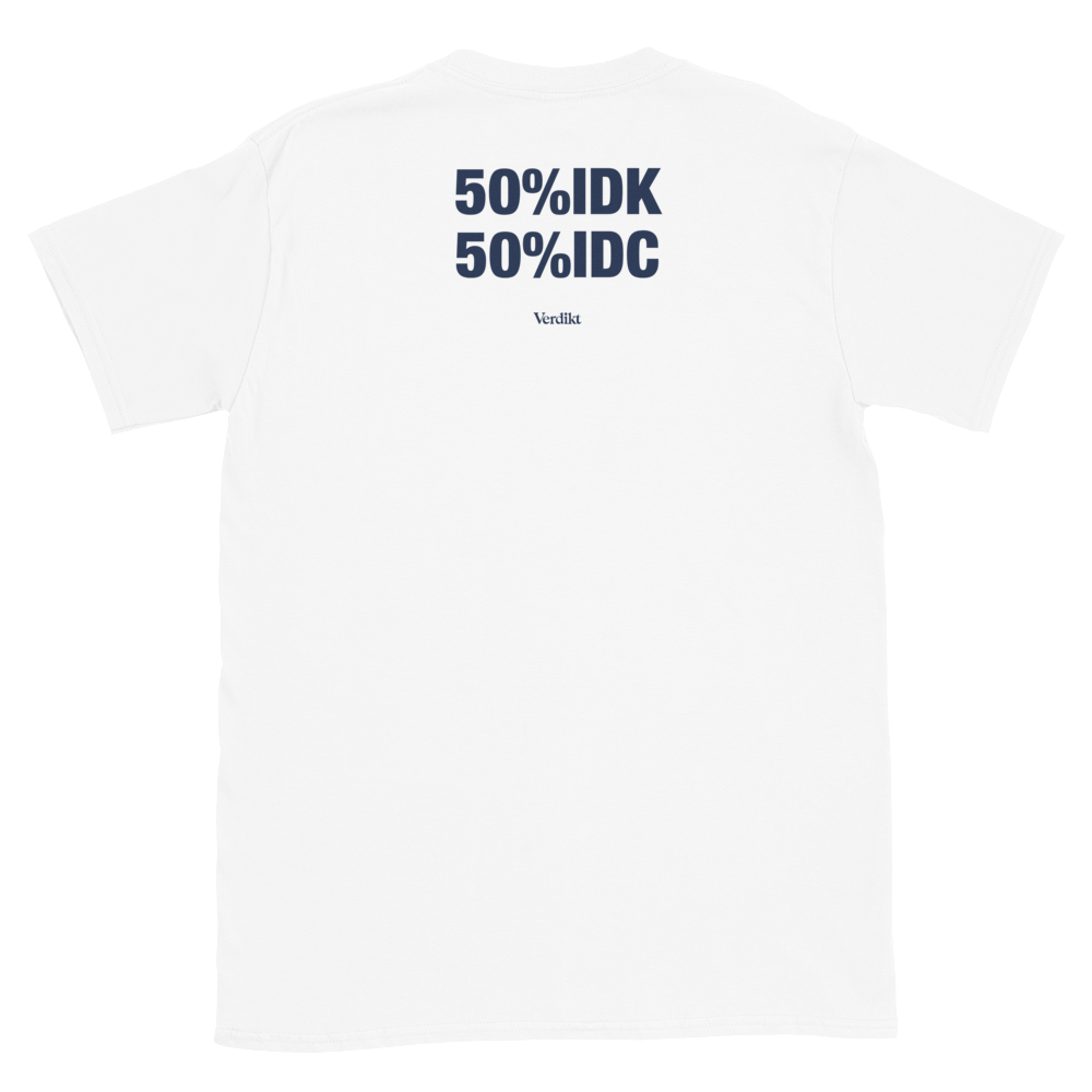 VERDIKT tee - white - back print